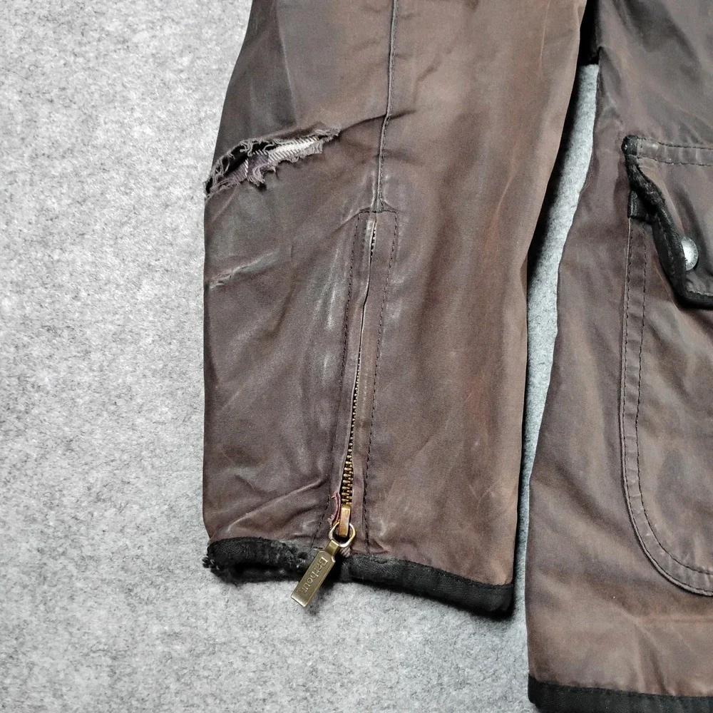 Barbour Ladies Utility Waxed Cotton Jacket Brown LWX0004 Size US 12 UK 16 Fair - Picture 8 of 16